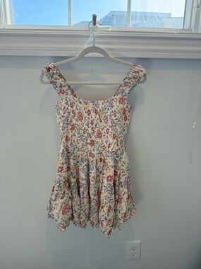 Girls Floral Smocked Sundress - Pink & Multi